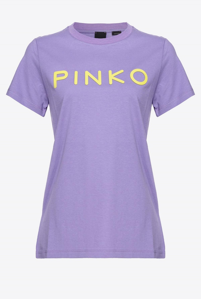 KASHMIR PURPLE Pinko PINKO-print T-shirt | MYJVR77747