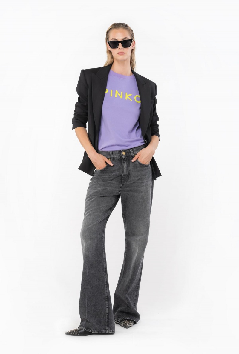 KASHMIR PURPLE Pinko PINKO-print T-shirt | MYJVR77747