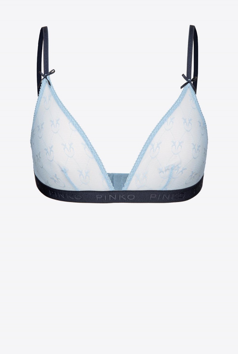 LIGHT BLUE/BLUE Pinko Lace triangle bra | DMYVO86439