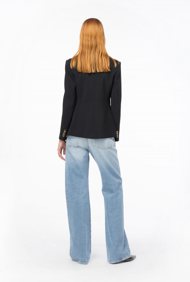 LIGHT VINTAGE WASH Pinko Wide-leg light vintage denim jeans | FMYUI33554