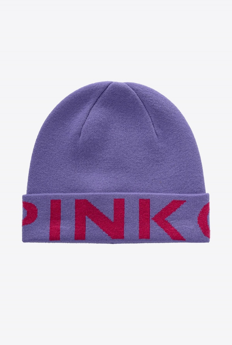 LILAC/FUSCHIA Pinko Beanie with large logo | MYQAV30439