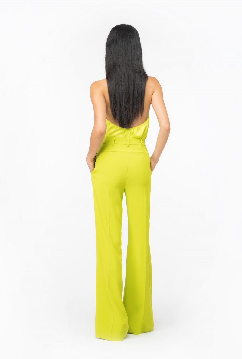 LIME/LILAC Pinko Halterneck top in light satin | AMYWC45717