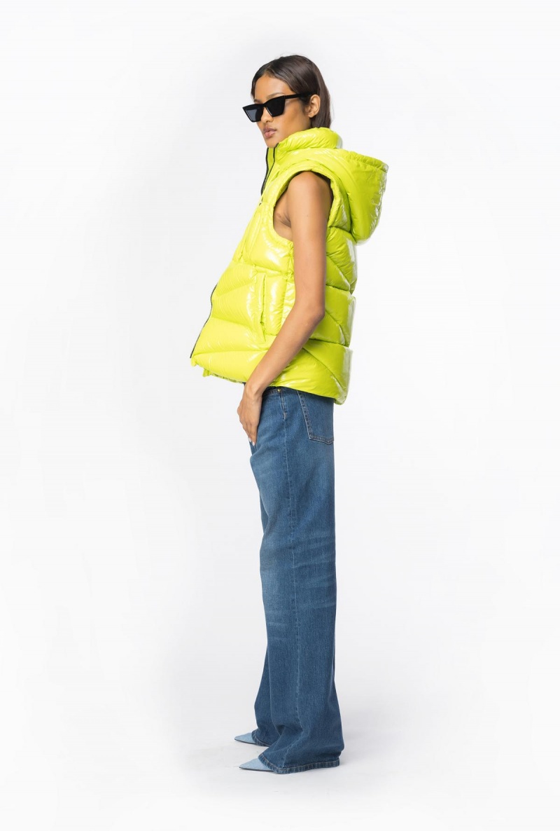 LIME YELLOW Pinko Down vest | BMYSO48479