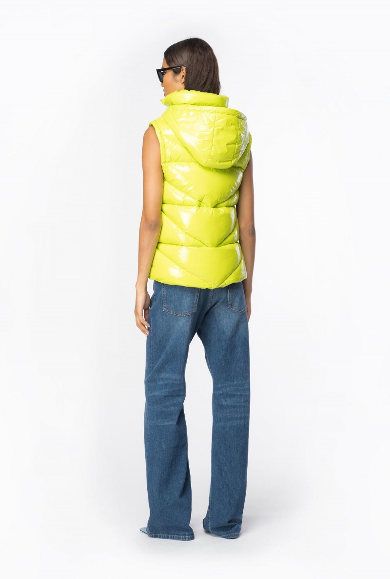 LIME YELLOW Pinko Down vest | BMYSO48479