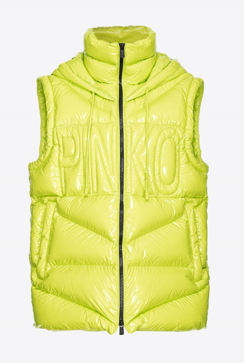 LIME YELLOW Pinko Down vest | BMYSO48479