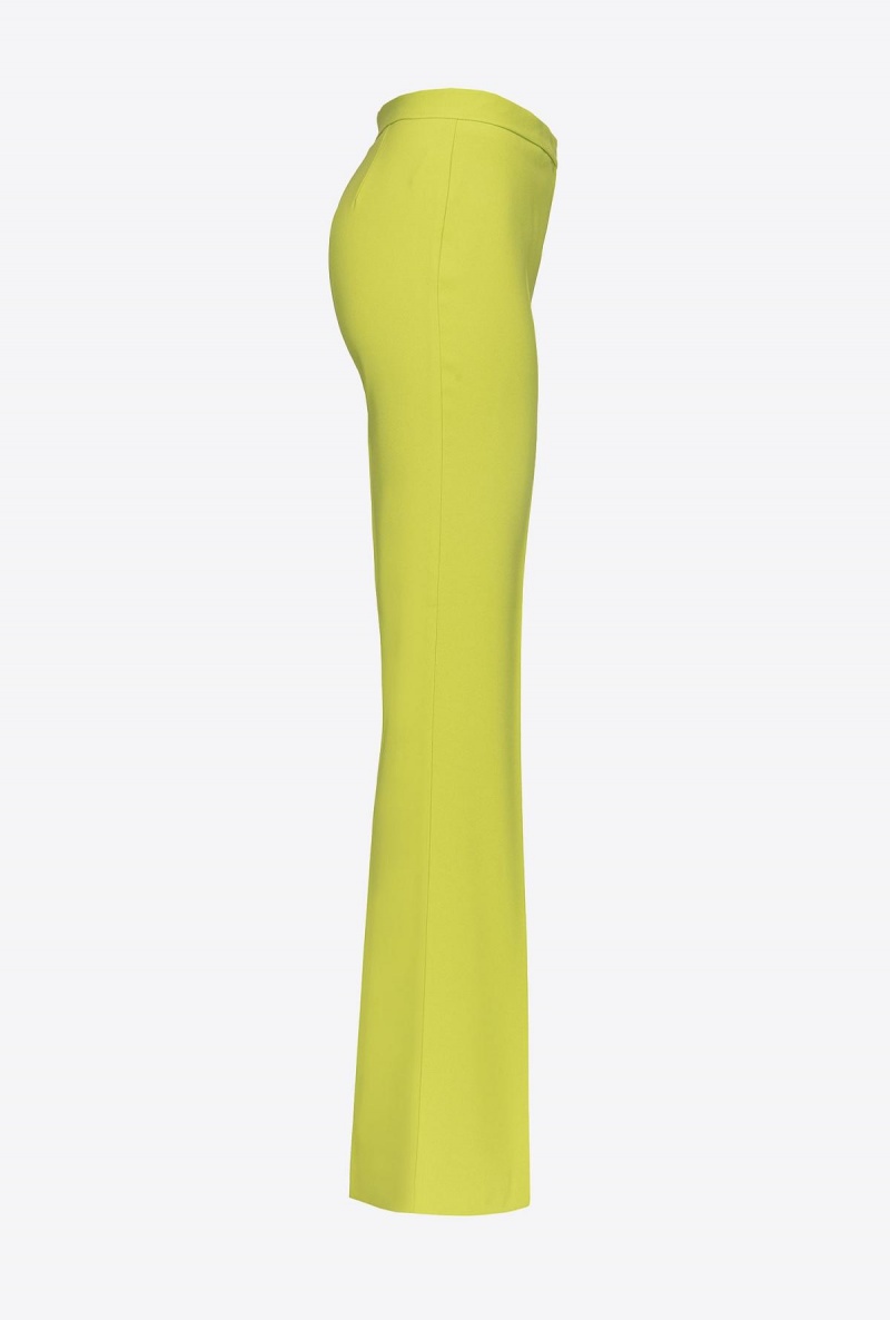 LIME YELLOW Pinko Flared stretch trousers | AMYDF79496