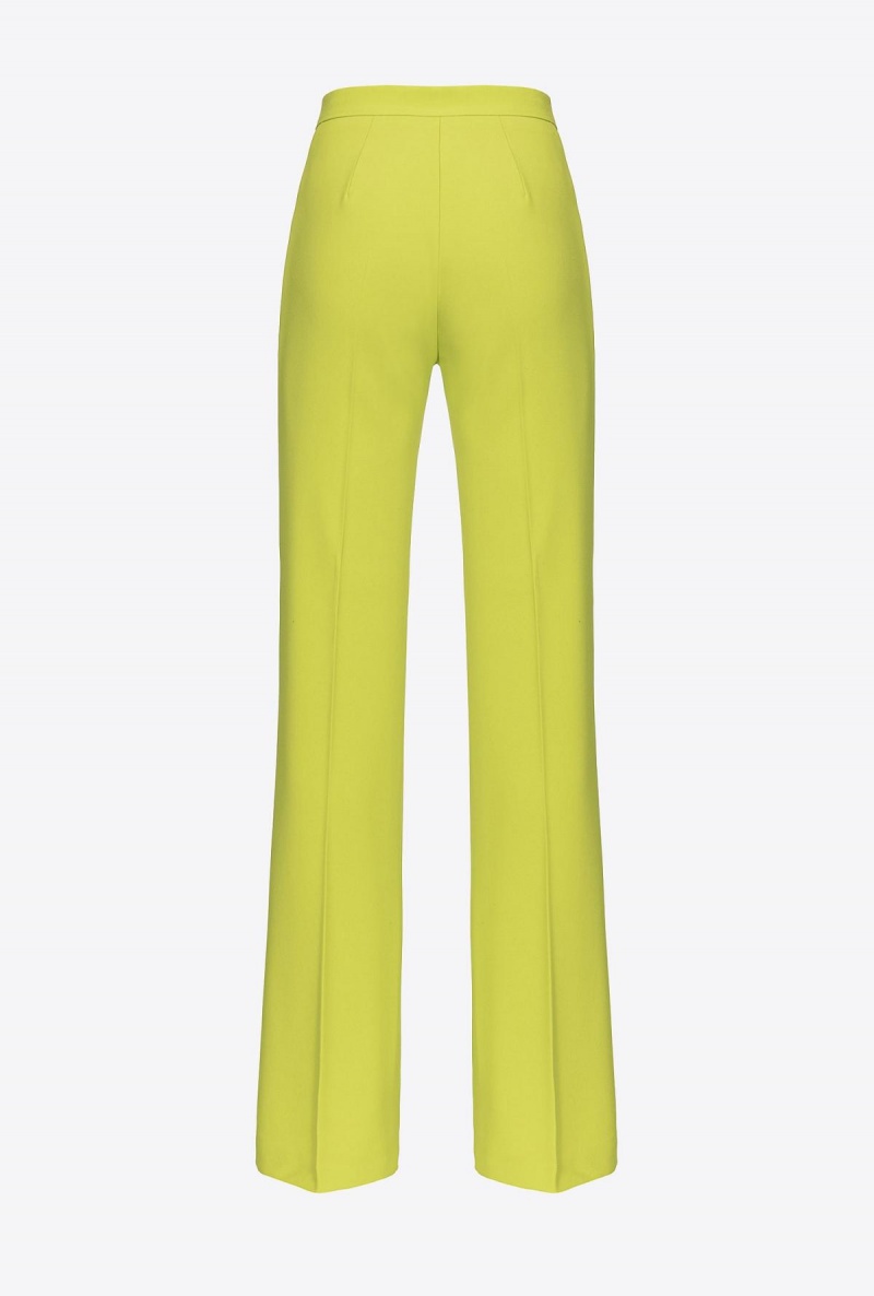 LIME YELLOW Pinko Flared stretch trousers | PMYQX59038