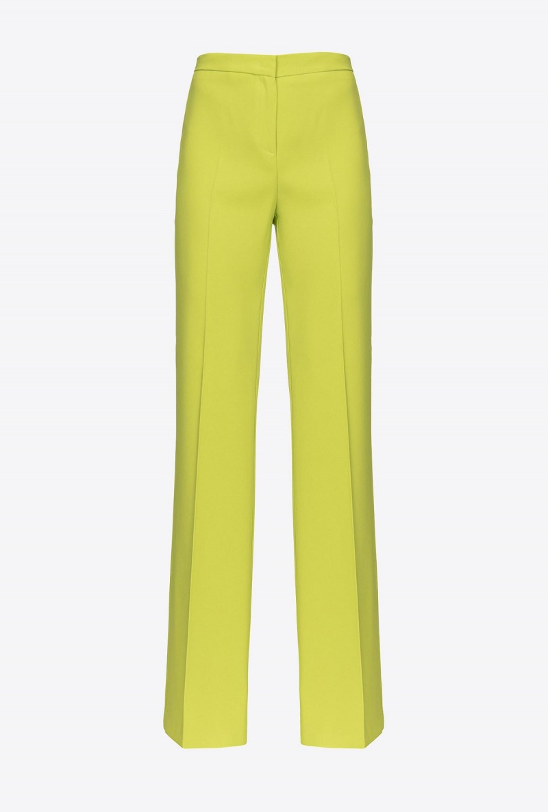 LIME YELLOW Pinko Flared stretch trousers | PMYQX59038