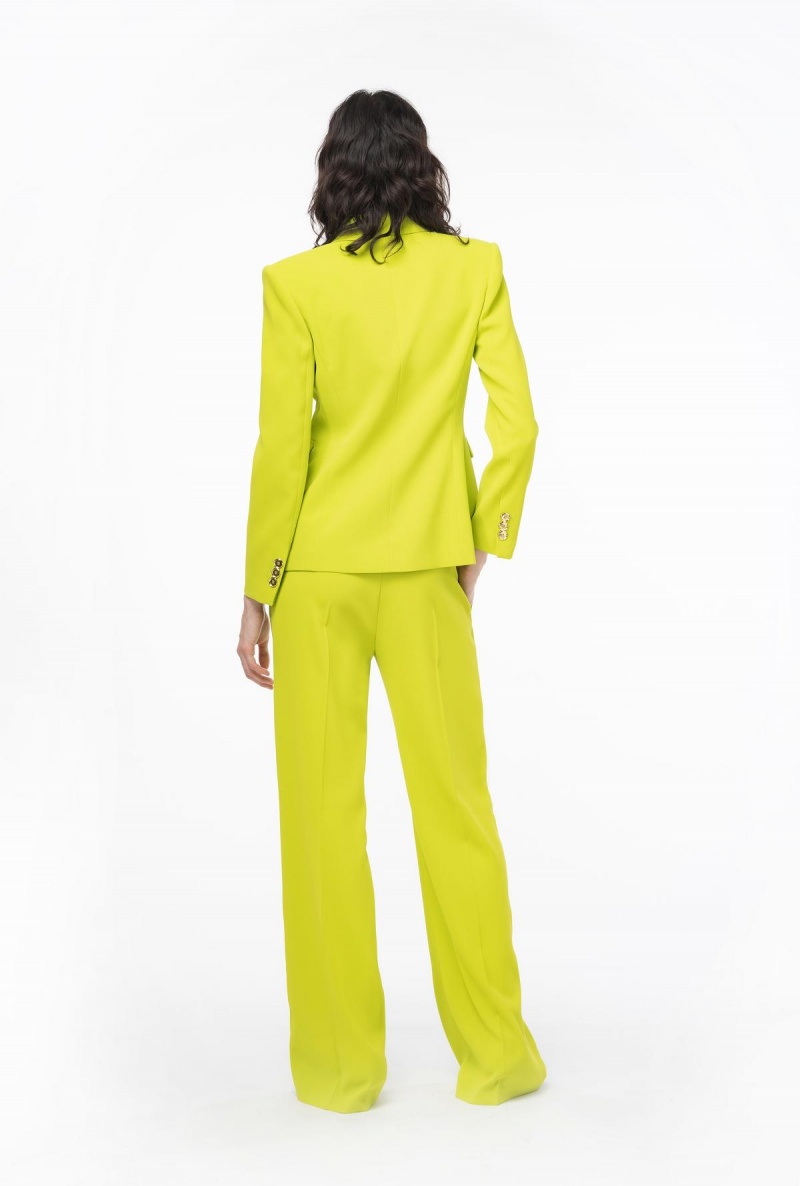 LIME YELLOW Pinko Single-breasted stretch blazer | MYXMI34814