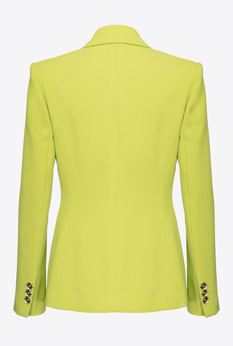 LIME YELLOW Pinko Single-breasted stretch blazer | MYXMI34814