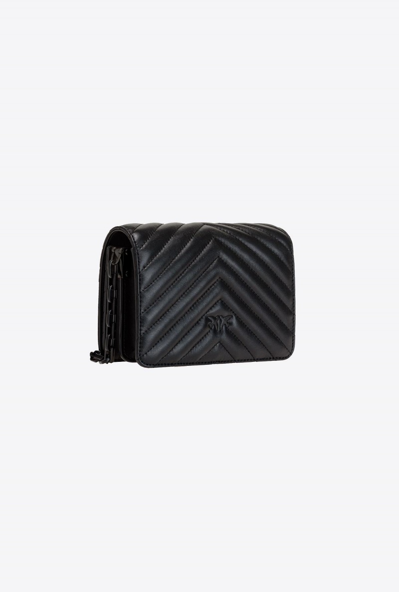 LIMO BLACK BLOCK COLOUR Pinko Mini Love Bag Click Chevron Colour Block | MYXMI69286