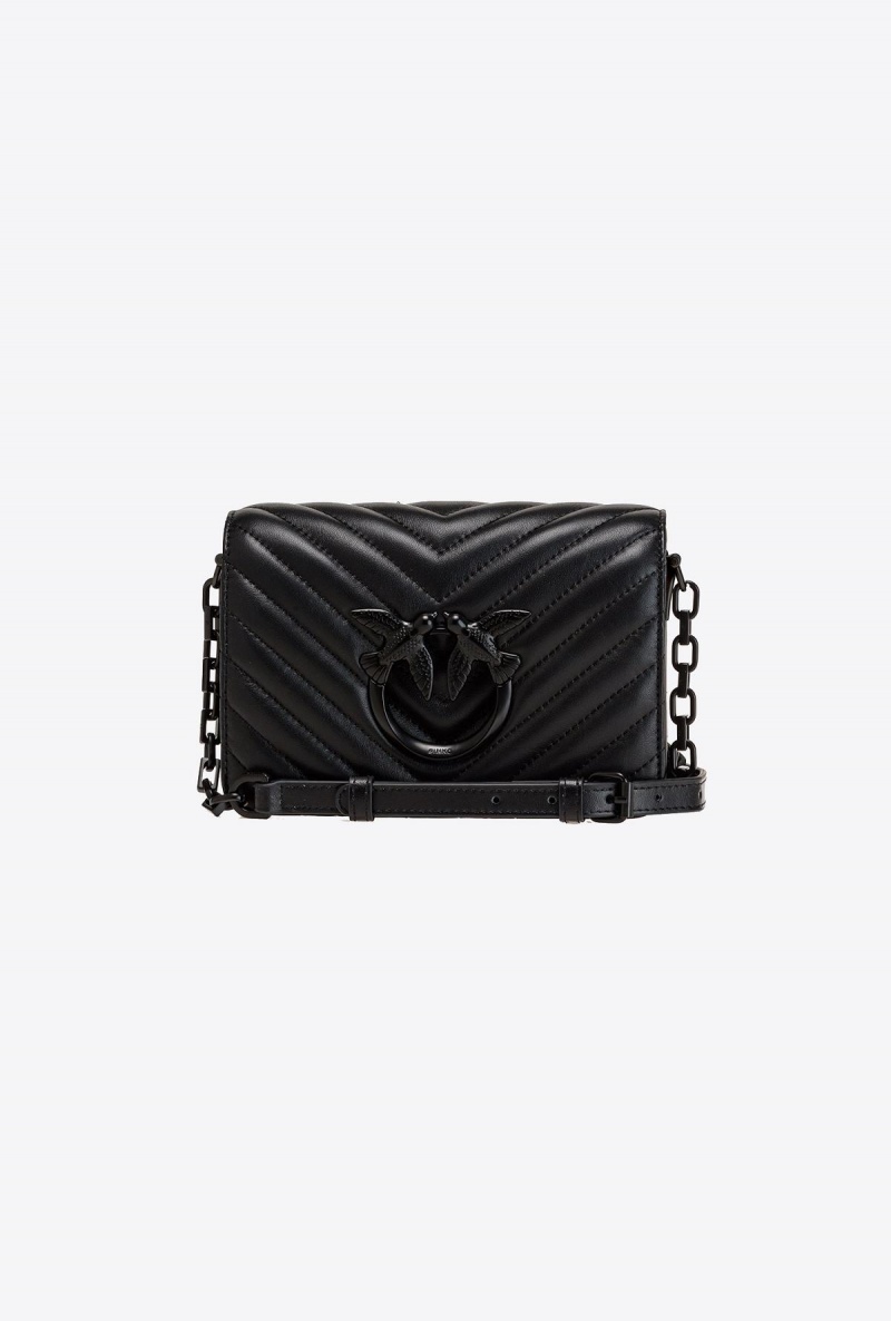 LIMO BLACK BLOCK COLOUR Pinko Mini Love Bag Click Chevron Colour Block | MYXMI69286