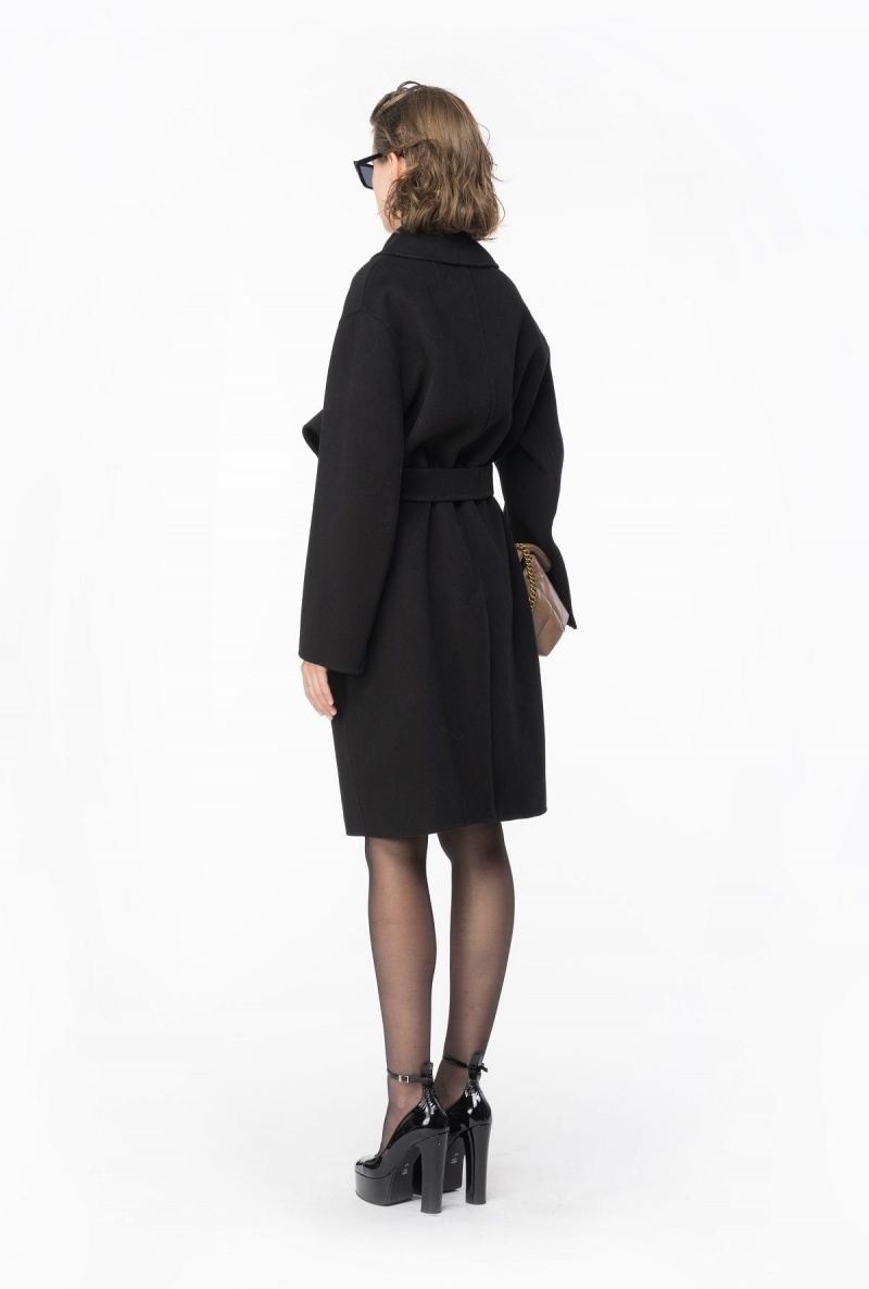 LIMO BLACK Pinko Belted cloth coat | UMYTG64782