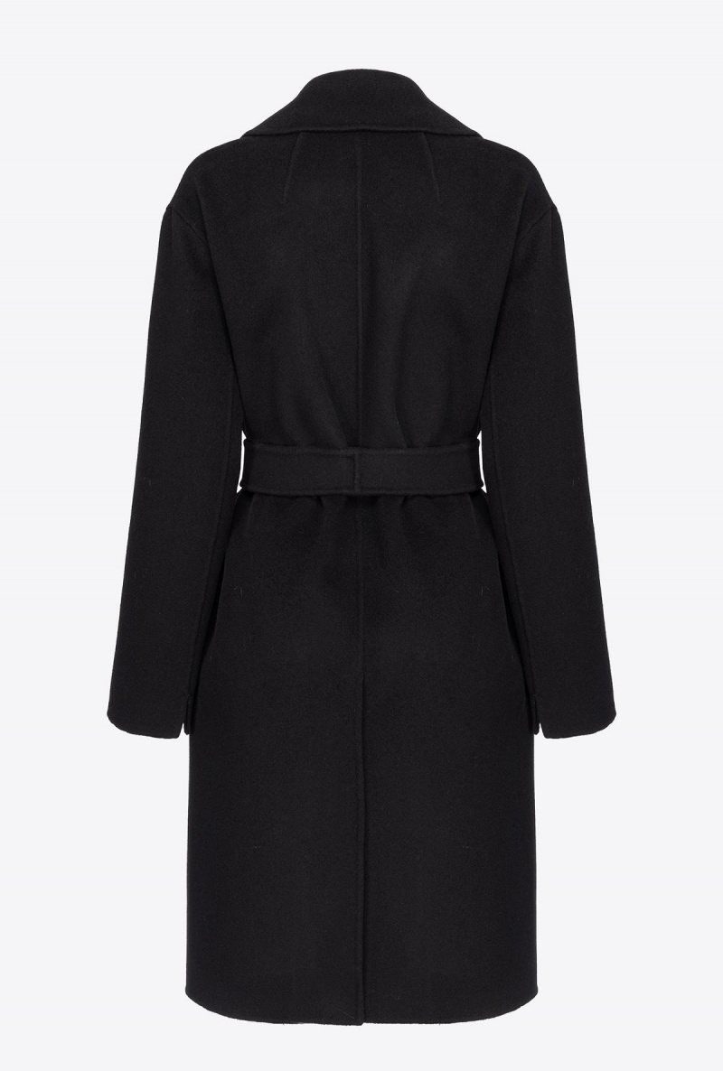 LIMO BLACK Pinko Belted cloth coat | UMYTG64782