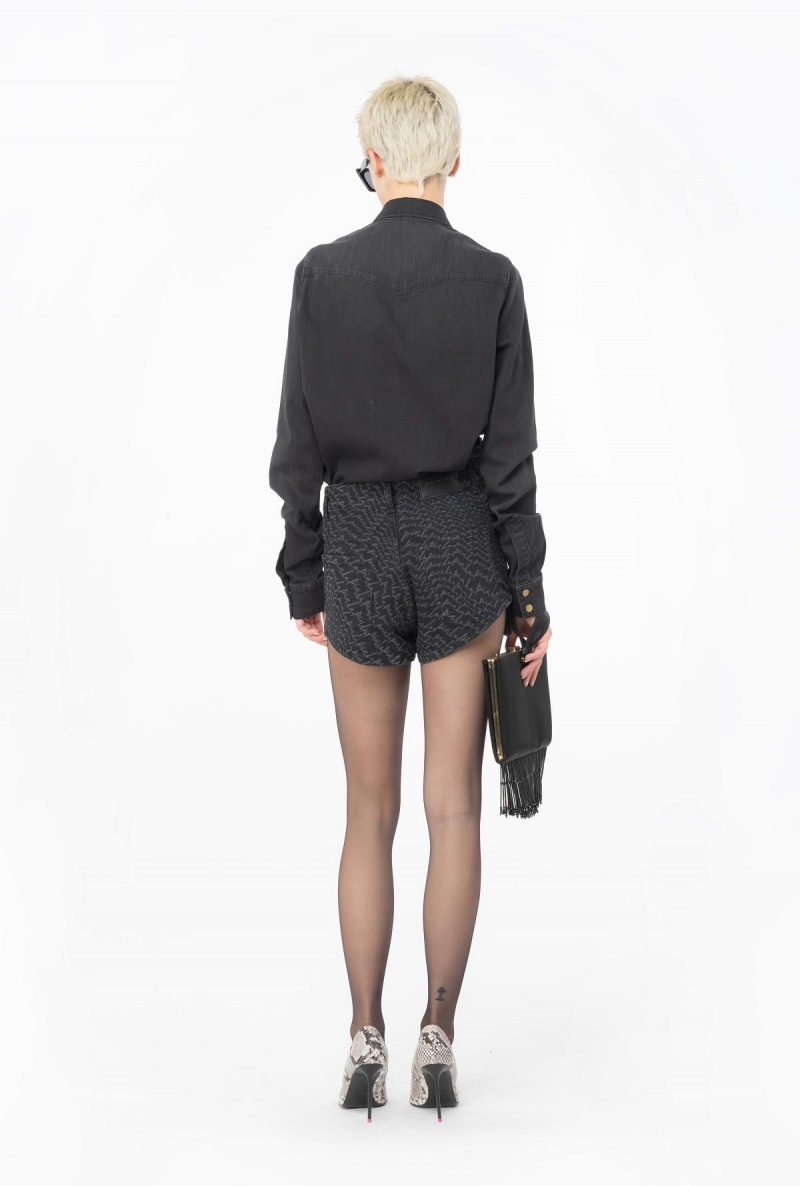 LIMO BLACK Pinko Black light twill denim shirt | AMYDF54344