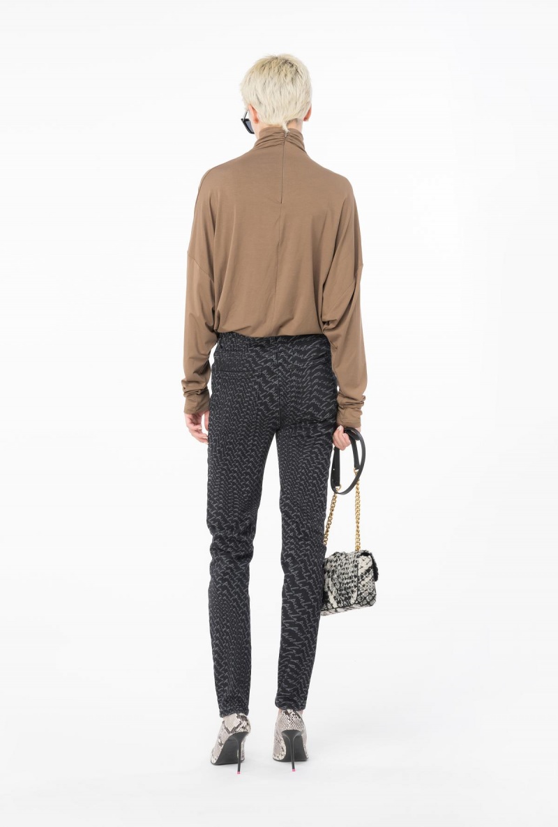 LIMO BLACK Pinko Black skinny jeans with fluid logo | QMYUV76217