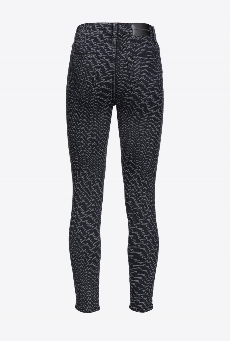 LIMO BLACK Pinko Black skinny jeans with fluid logo | QMYUV76217