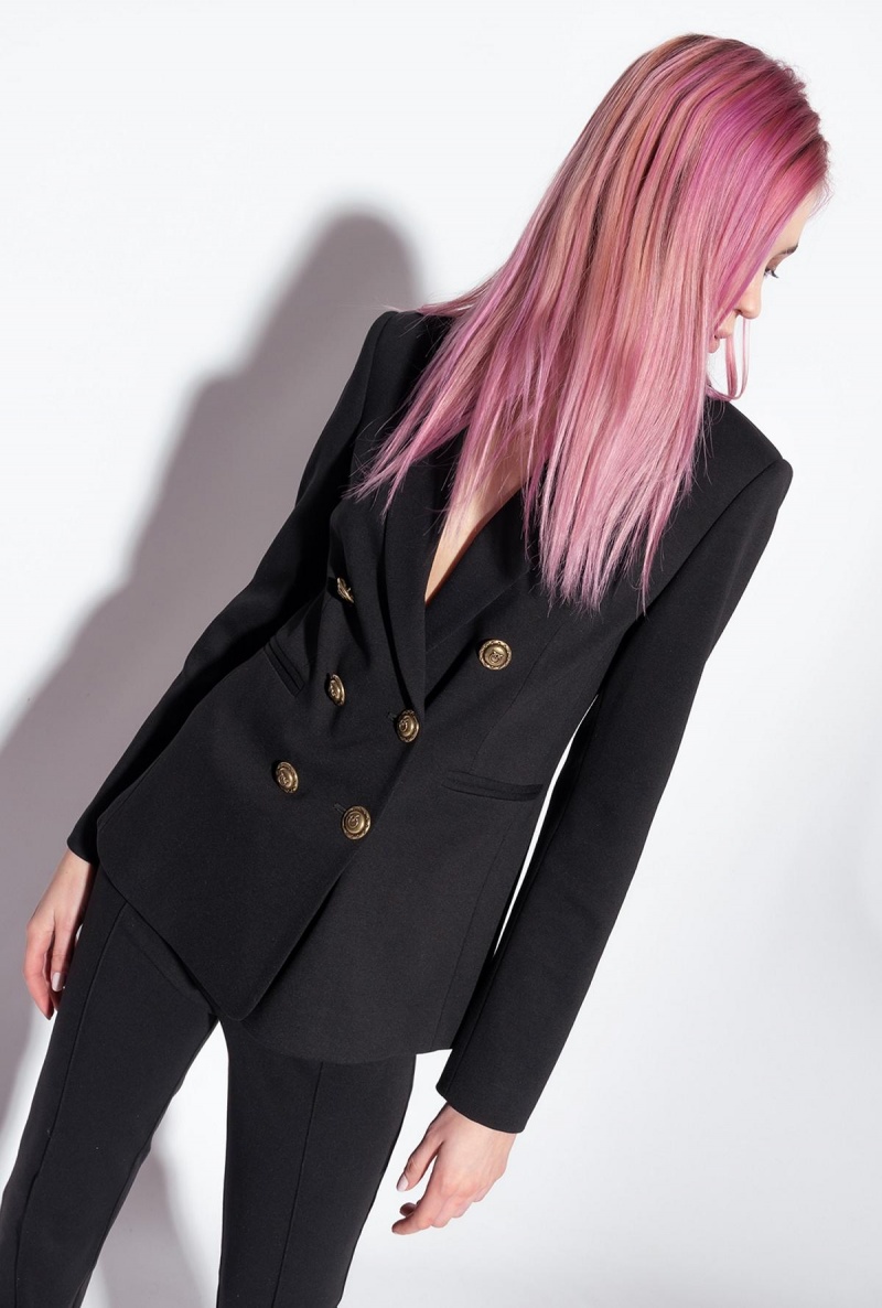 LIMO BLACK Pinko Blazer with jewel buttons | AMYDF11810