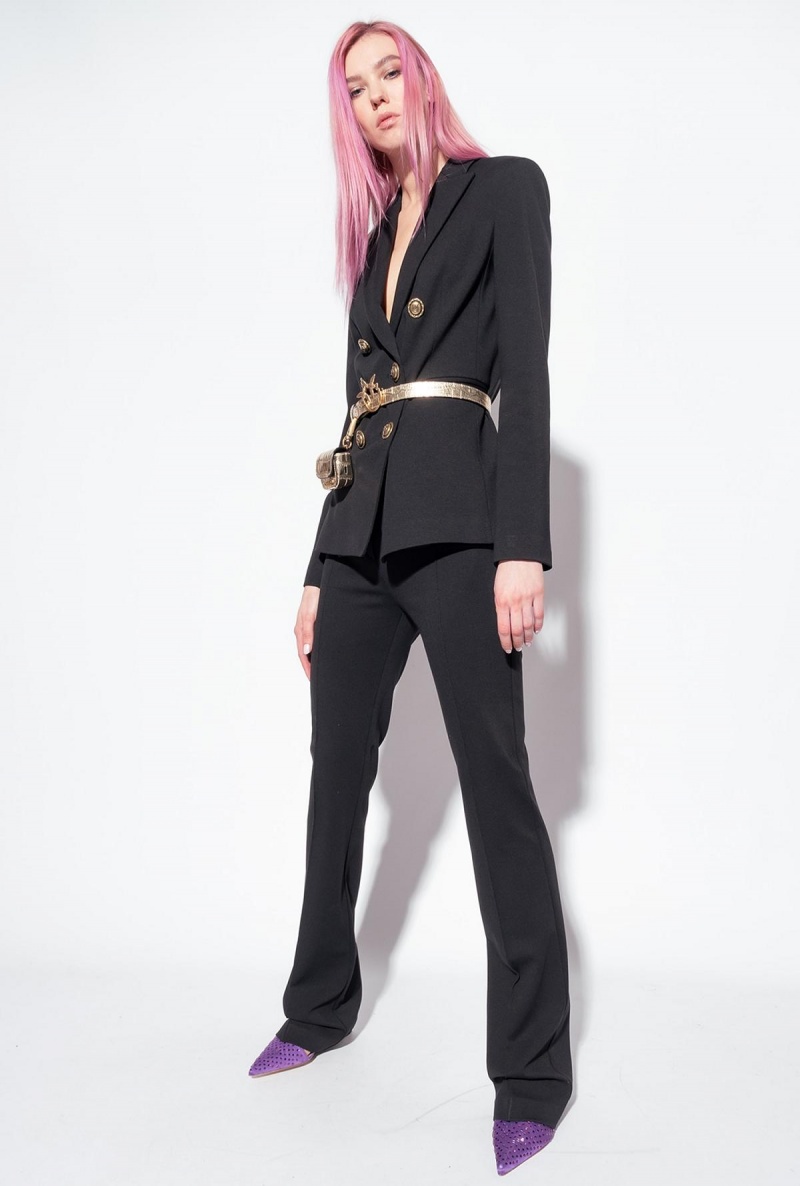 LIMO BLACK Pinko Blazer with jewel buttons | AMYDF11810