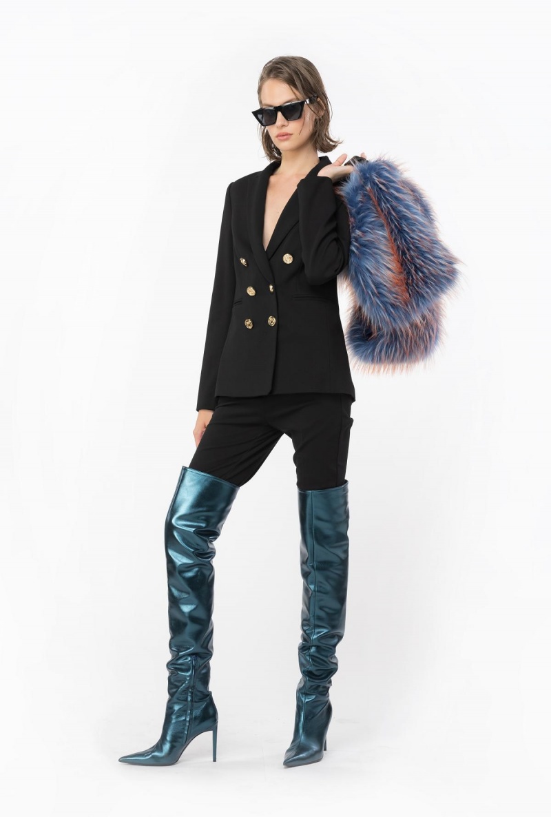 LIMO BLACK Pinko Blazer with metal buttons | PMYQX73621