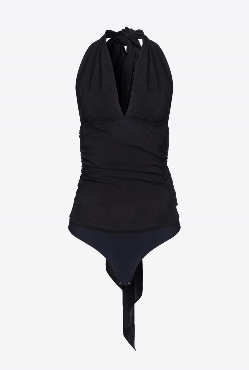 LIMO BLACK Pinko Bodysuit with maxi bow | MYNEJ82917