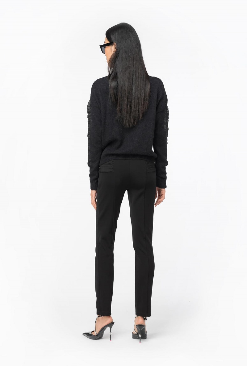 LIMO BLACK Pinko Brushed alpaca-blend sweater | FMYUI27096