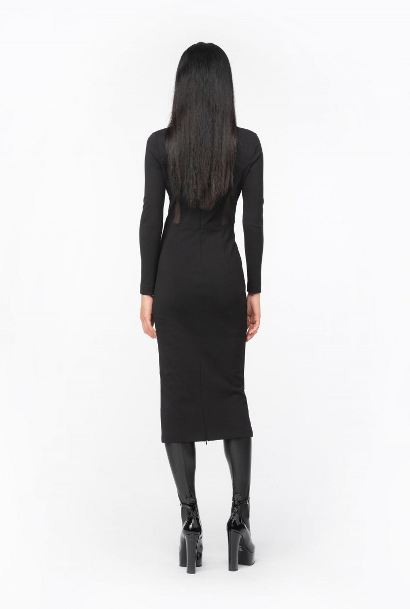 LIMO BLACK Pinko Calf-length bustier dress | UMYND97067