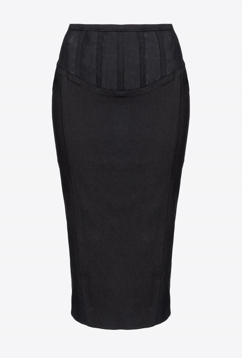 LIMO BLACK Pinko Calf-length jegging-effect bustier skirt | LMYSX84774
