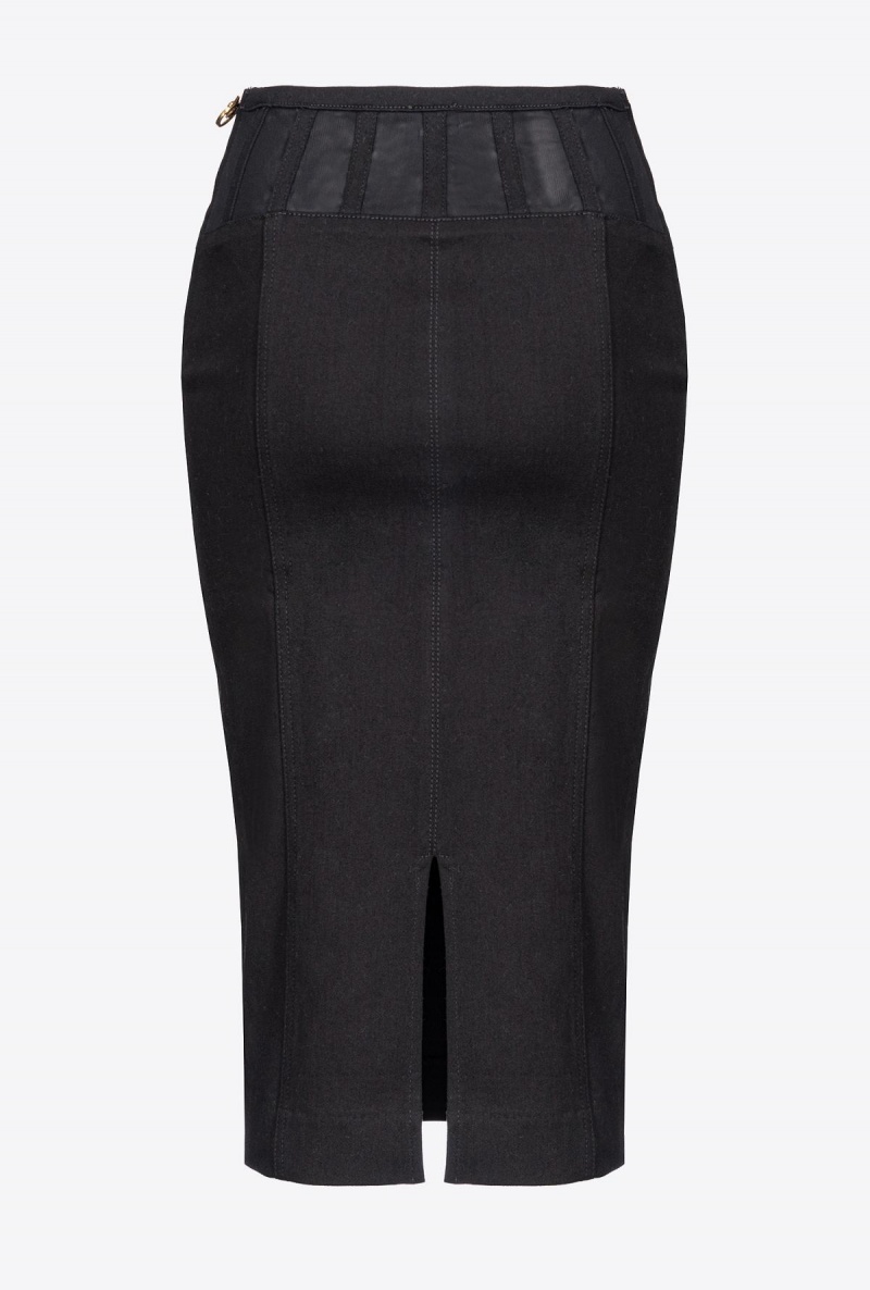 LIMO BLACK Pinko Calf-length jegging-effect bustier skirt | LMYSX84774