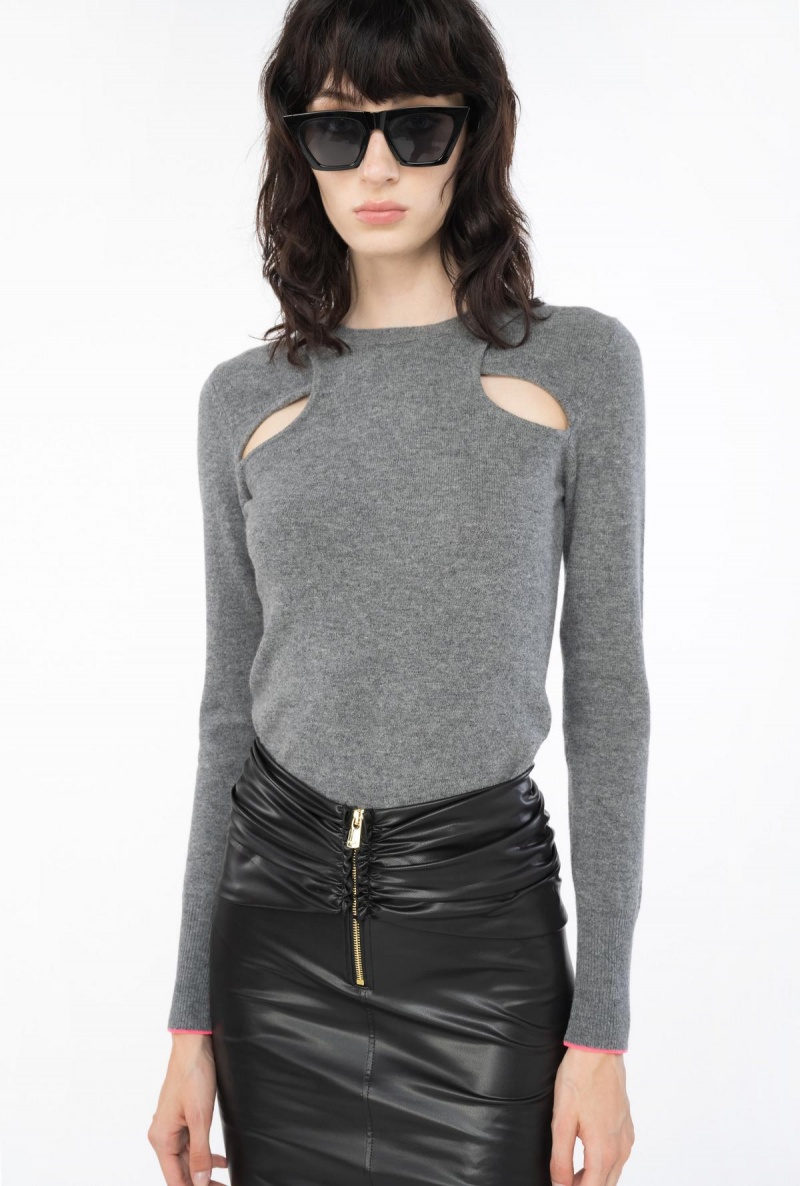 LIMO BLACK Pinko Calf-length leather-effect skirt | MYZDE66295