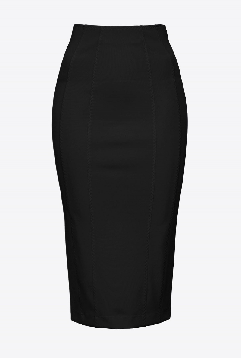 LIMO BLACK Pinko Calf-length skirt with slit | MYJBT76855