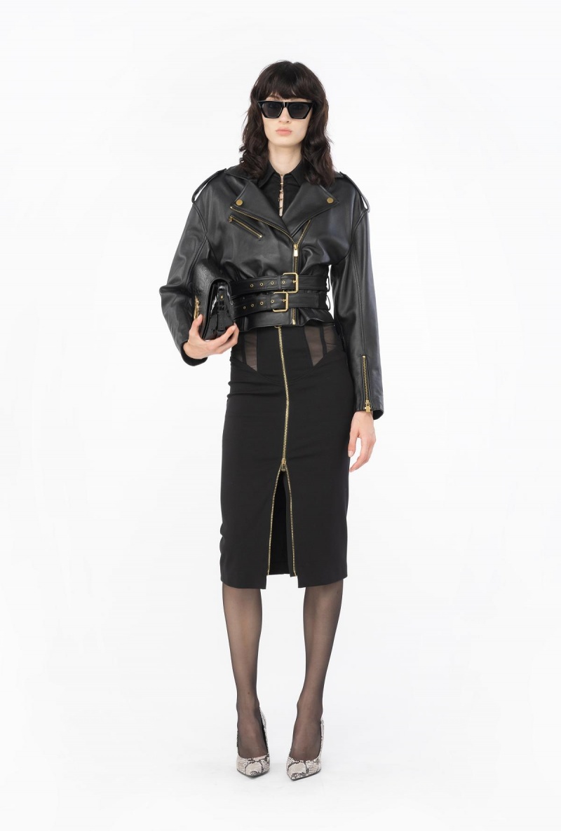 LIMO BLACK Pinko Calf-length skirt with waist inserts | GMYUC84766