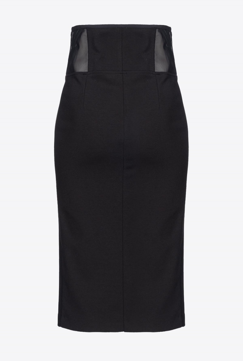 LIMO BLACK Pinko Calf-length skirt with waist inserts | GMYUC84766