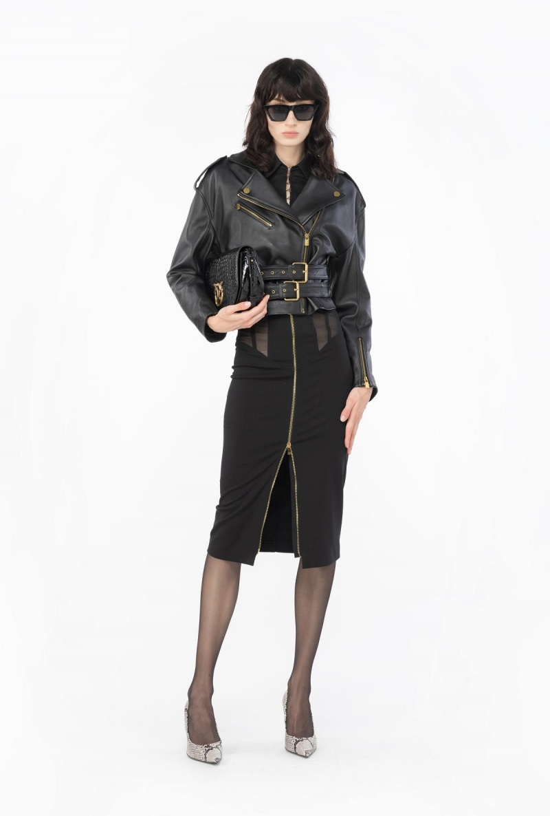 LIMO BLACK Pinko Calf-length skirt with waist inserts | GMYUC84766