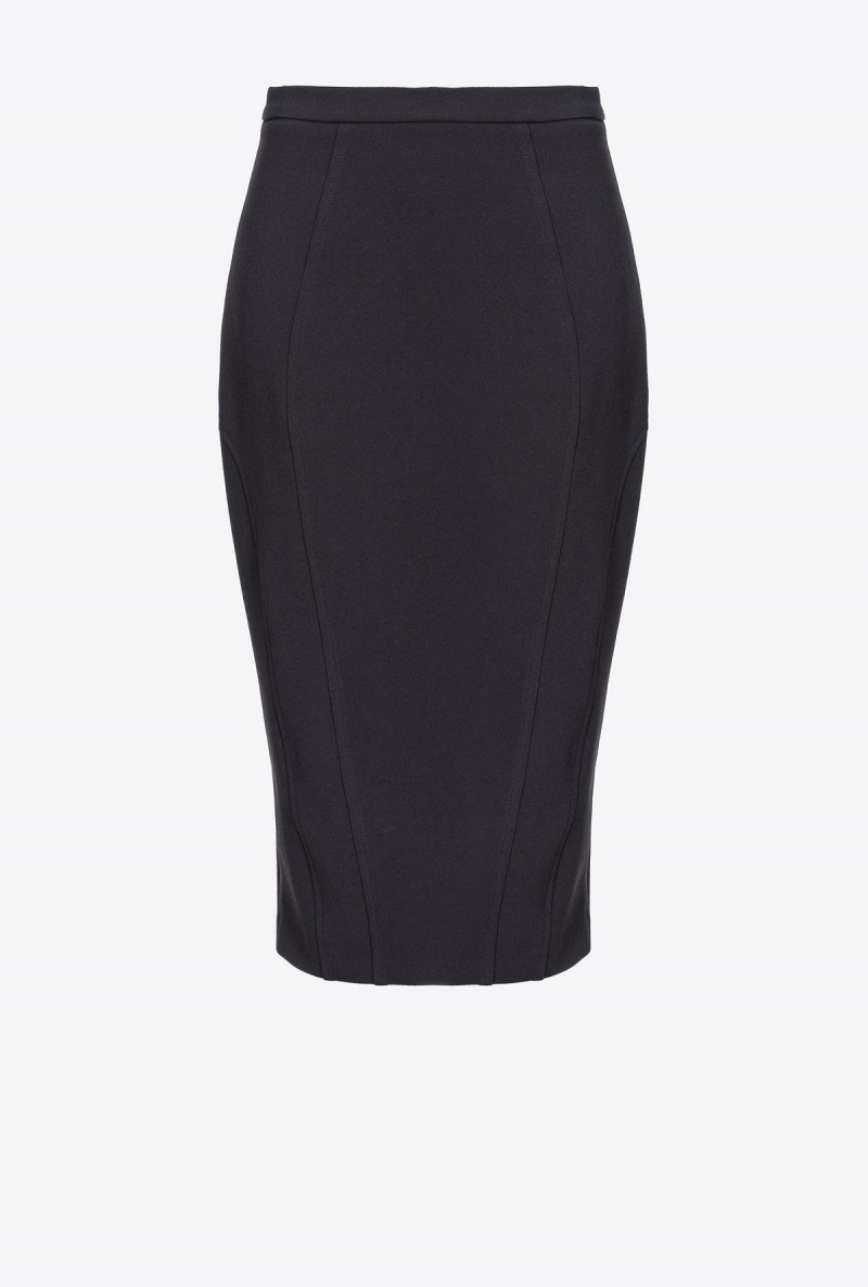 LIMO BLACK Pinko Calf-length stretch crepe skirt | ZMYNQ50102