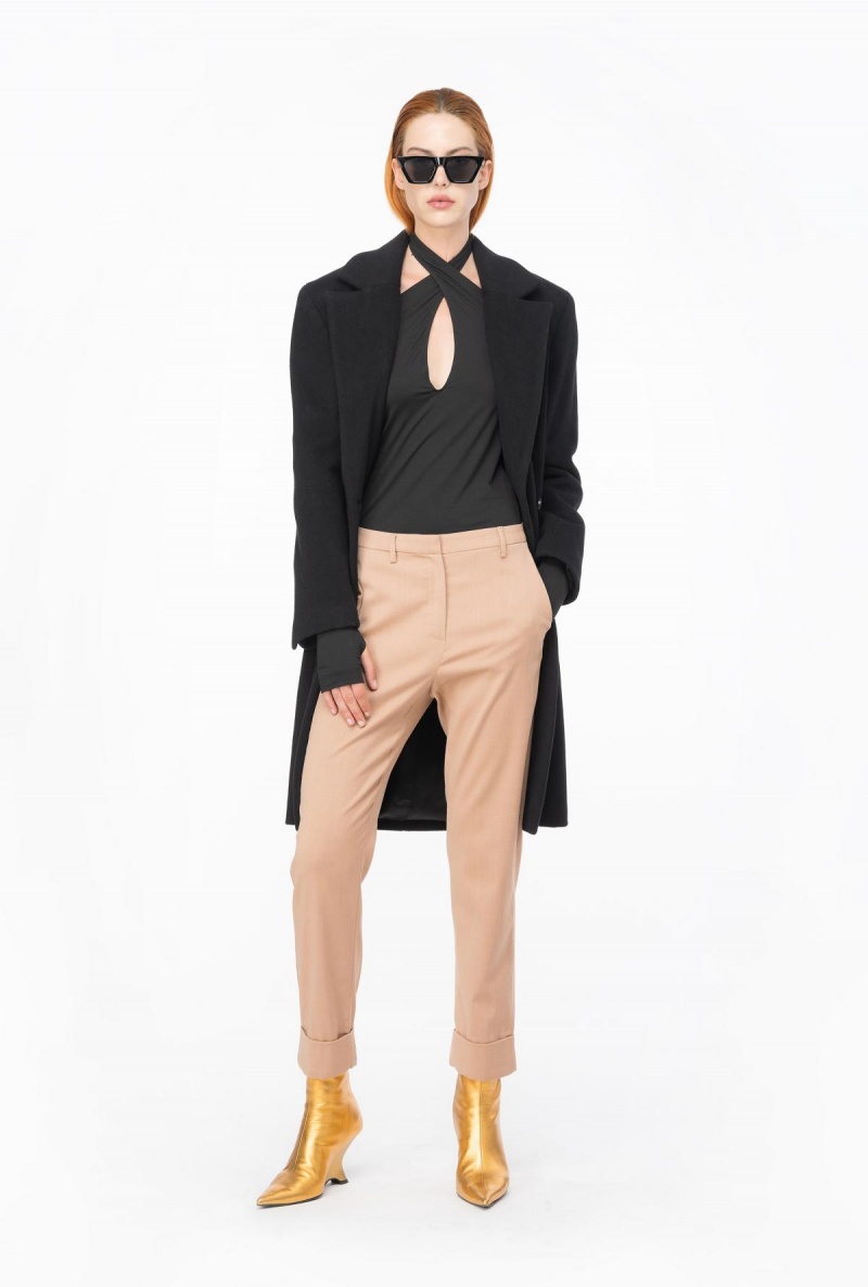 LIMO BLACK Pinko Cashmere-blend cloth coat | MYCIF89874