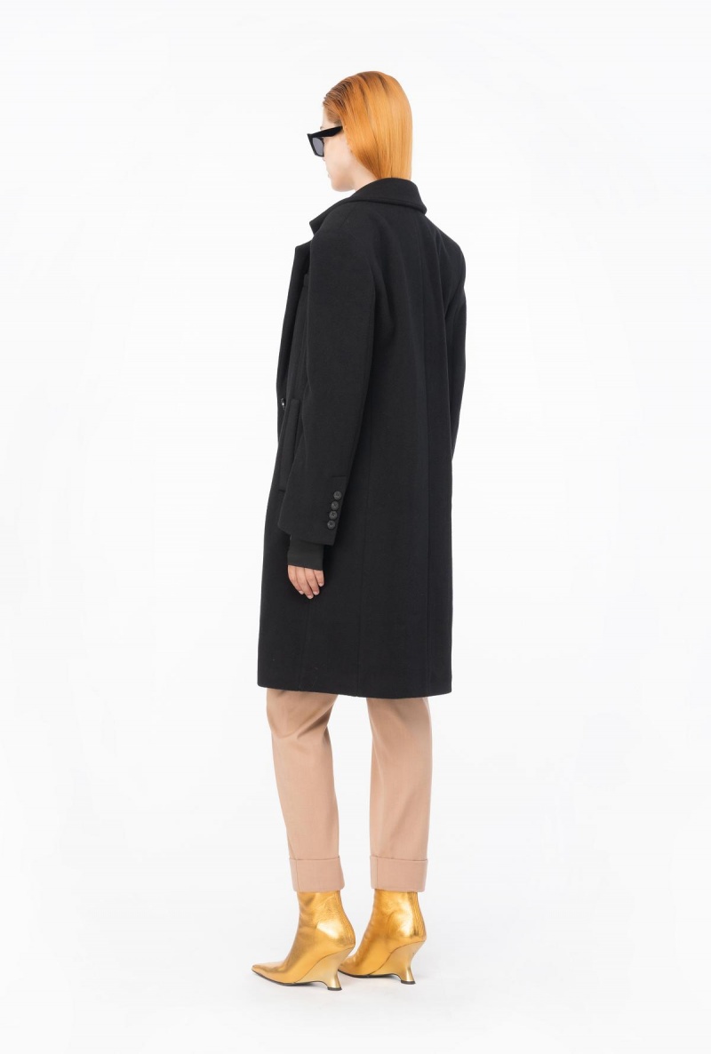 LIMO BLACK Pinko Cashmere-blend cloth coat | MYCIF89874