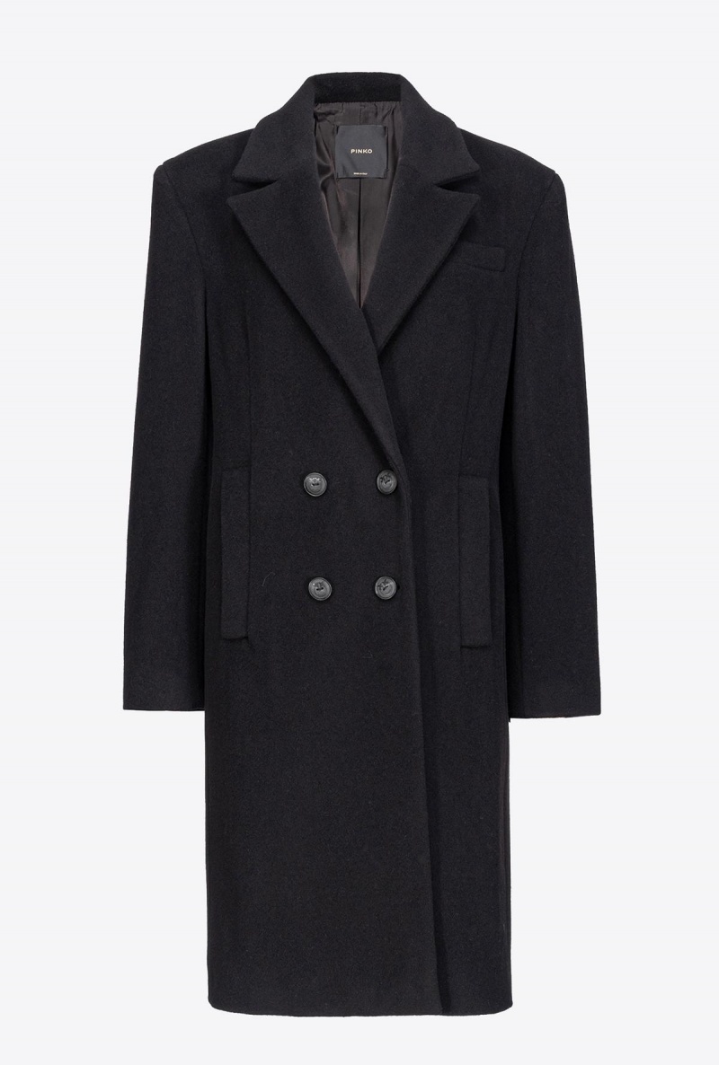LIMO BLACK Pinko Cashmere-blend cloth coat | MYCIF89874