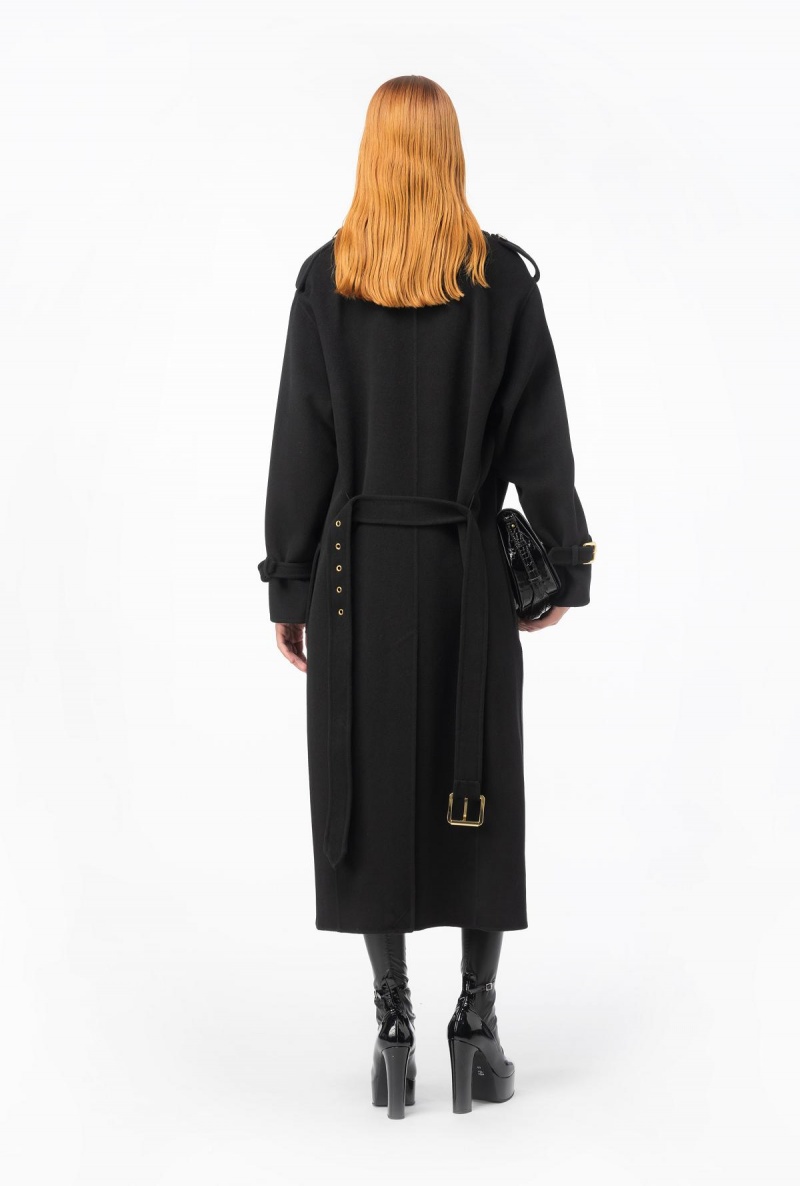LIMO BLACK Pinko Cloth trench coat | MMYFT94204