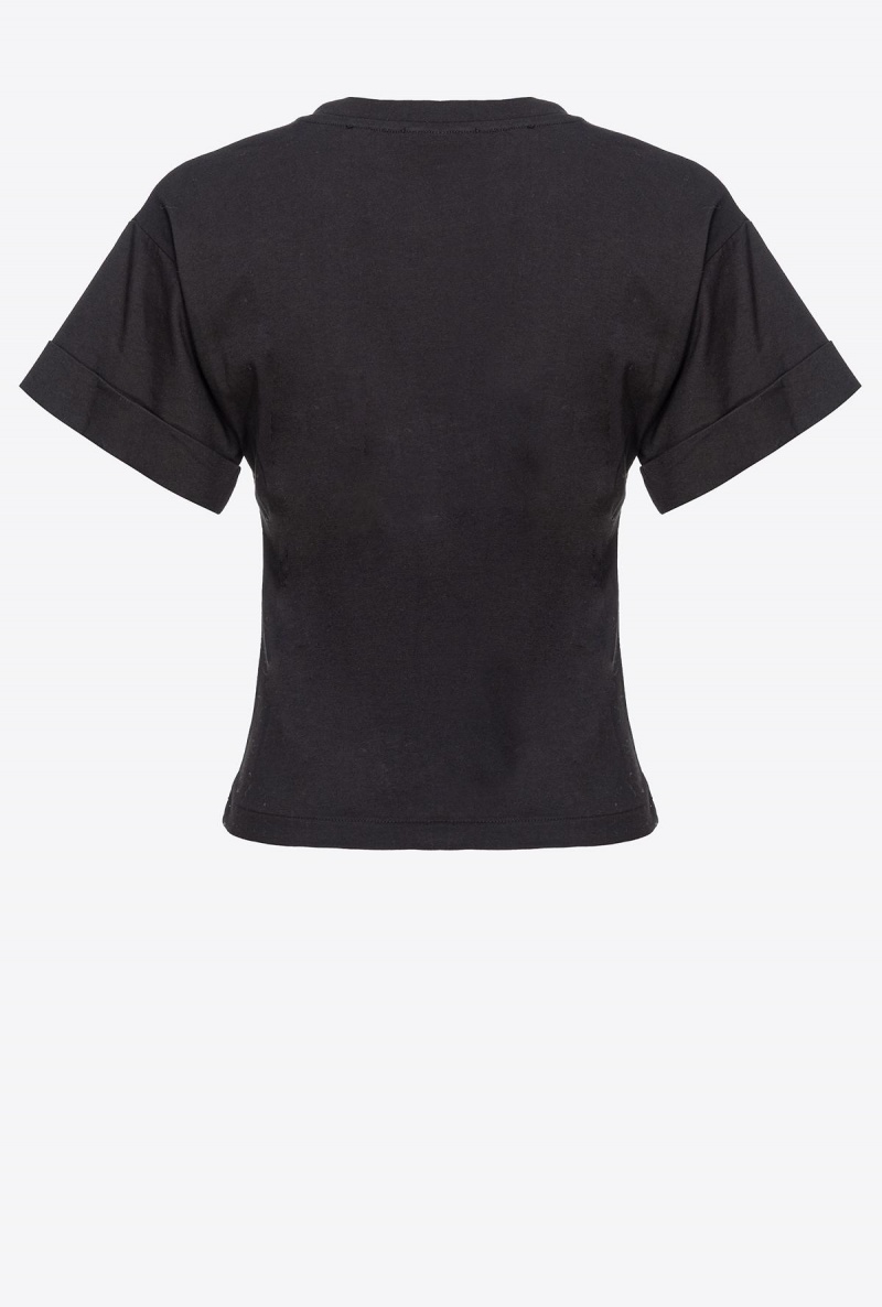 LIMO BLACK Pinko Corset-look T-shirt | GMYUC35783