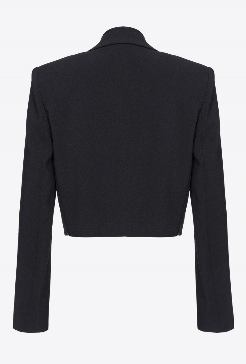 LIMO BLACK Pinko Crepe Spencer jacket | BMYSD28016