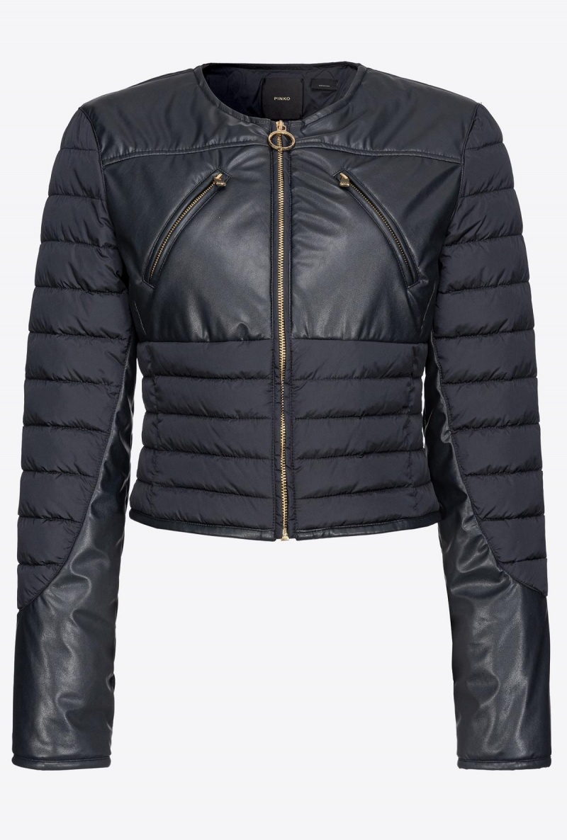 LIMO BLACK Pinko Dual-fabric jacket | MYCIF74807