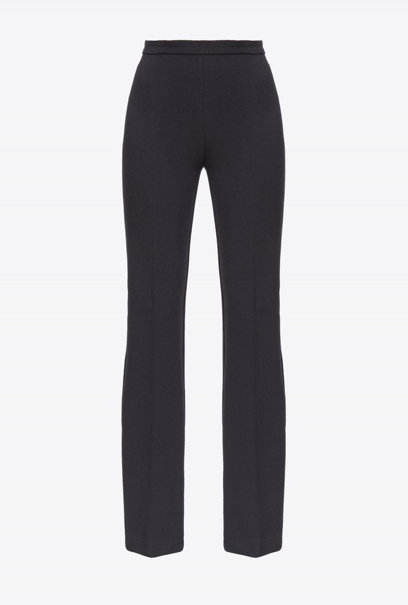 LIMO BLACK Pinko Flared crepe trousers | MYEAH38629