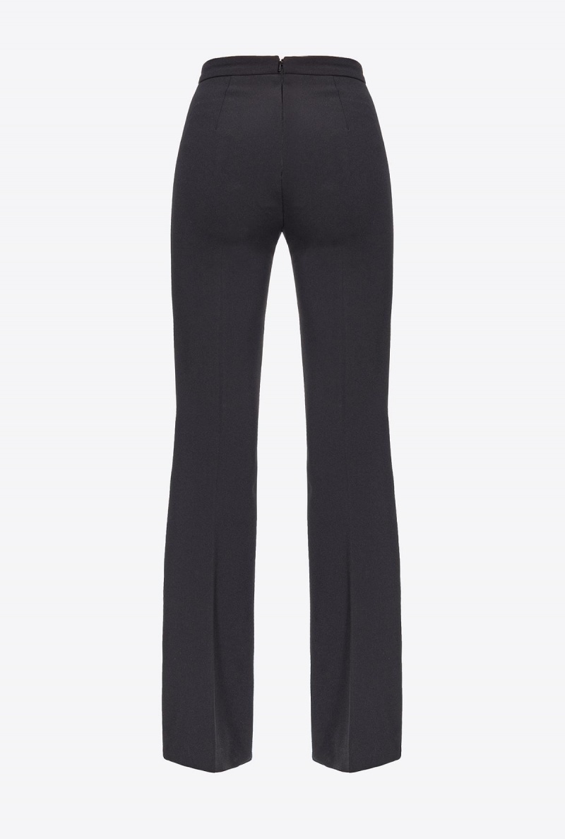 LIMO BLACK Pinko Flared crepe trousers | MYEAH38629