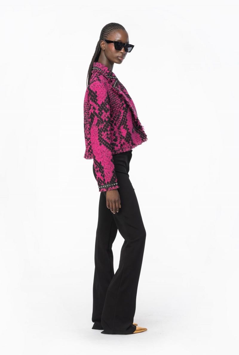 LIMO BLACK Pinko Flared flowing neoprene trousers | MYJBT57225