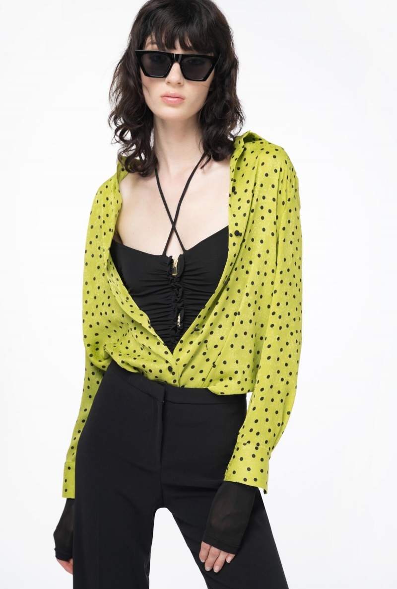 LIMO BLACK Pinko Flared full Milano trousers | MYXBR31217