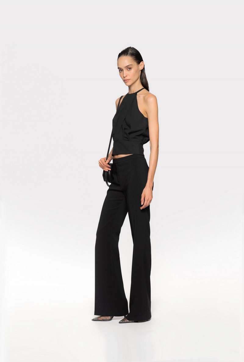 LIMO BLACK Pinko Flared stretch trousers | TMYWZ67047