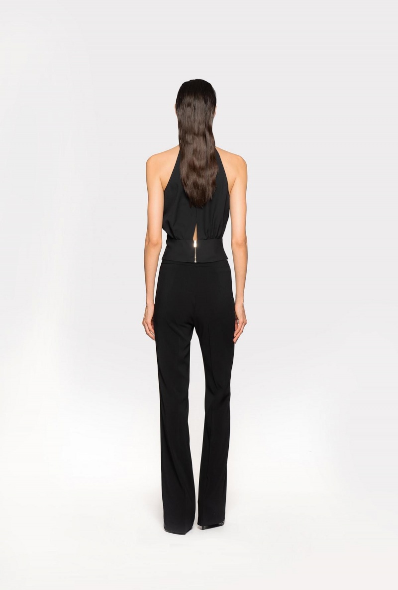 LIMO BLACK Pinko Flared stretch trousers | TMYWZ67047