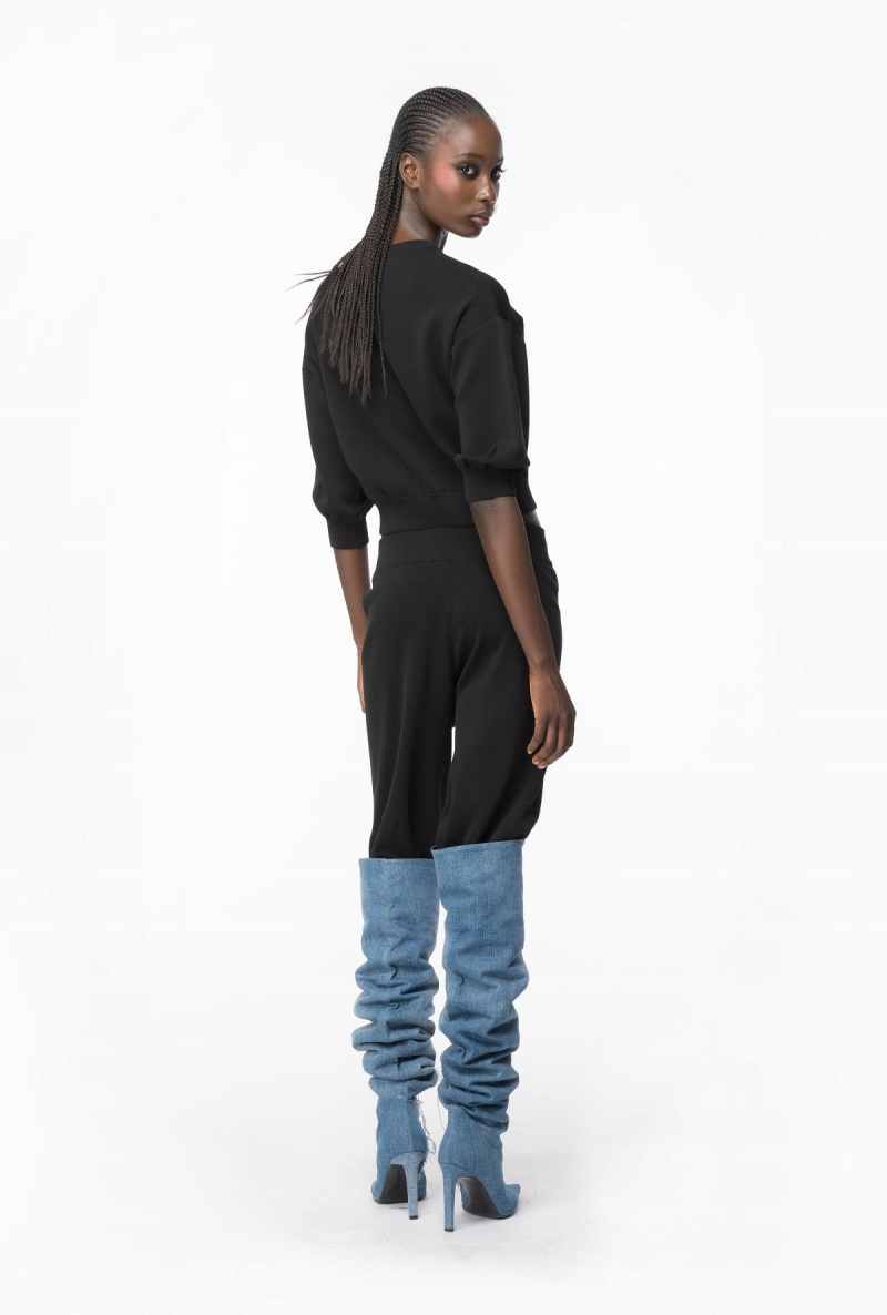 LIMO BLACK Pinko Fleece joggers | YMYVQ40913