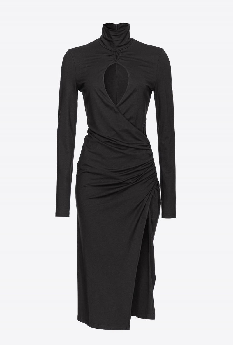 LIMO BLACK Pinko Flowing jersey midi dress | BMYSD59824